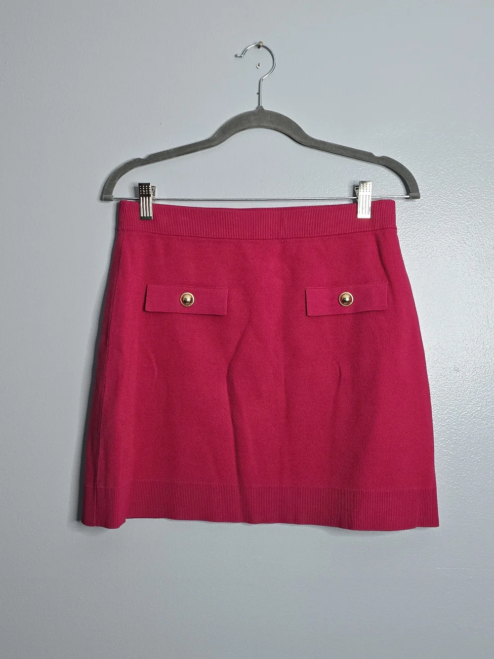 MICHAEL Michael Kors Cerise Pink Button Knit Mini Skirt
